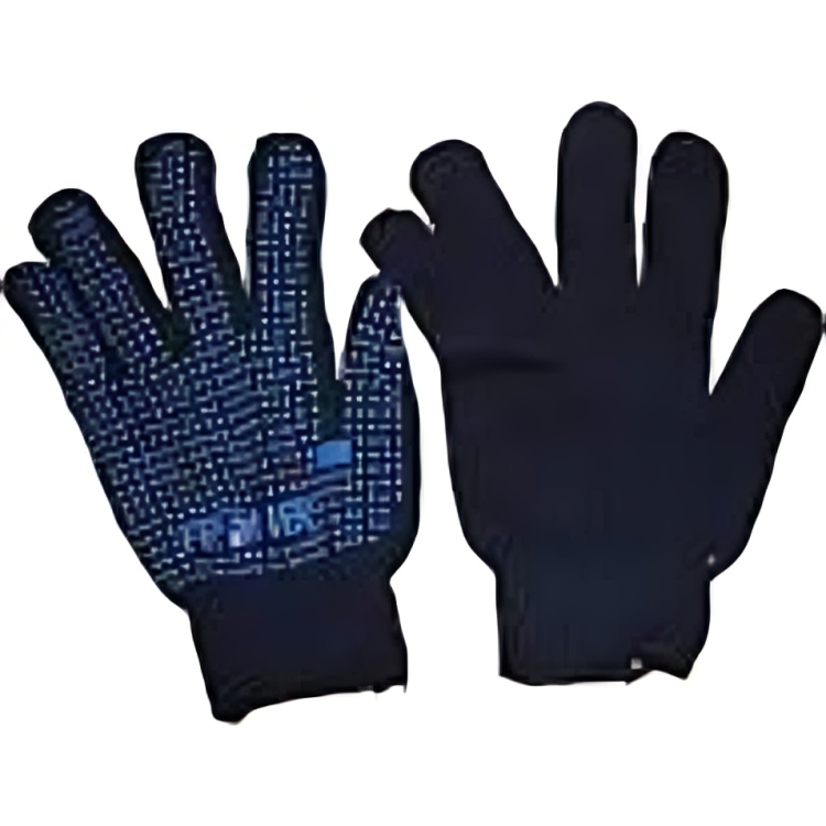Cotton Dotted Hand Gloves - Cotton Material, Unisex, Blue Color | Reusable, Safety Usage, Warranty Included