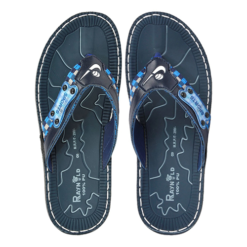 1928BLU Gents PU Slippers