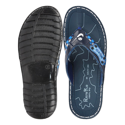 1928BLU Gents PU Slippers