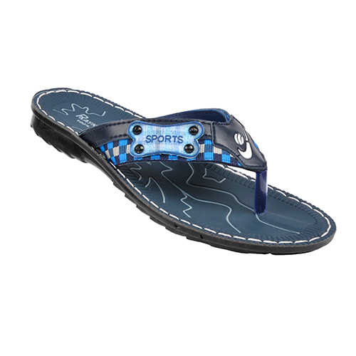 1928BLU Gents PU Slippers