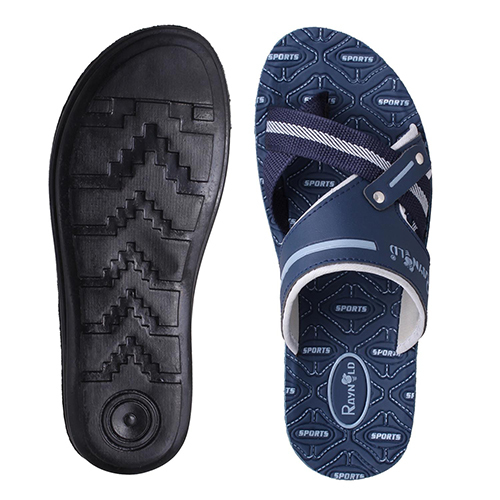 BR133BLUE Gents PU Slippers