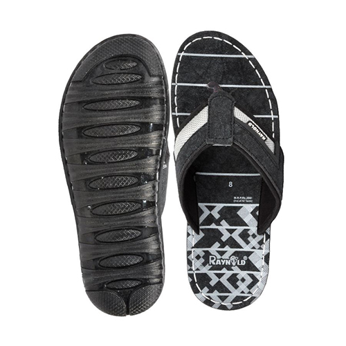 1822BLK Gents PU Slippers