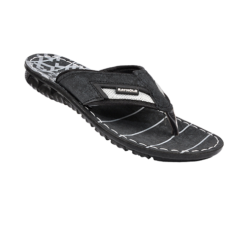1822BLK Gents PU Slippers