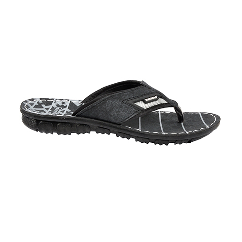 1822BLK Gents PU Slippers