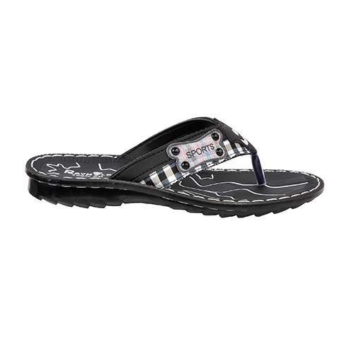 1928BLK Gents PU Slippers