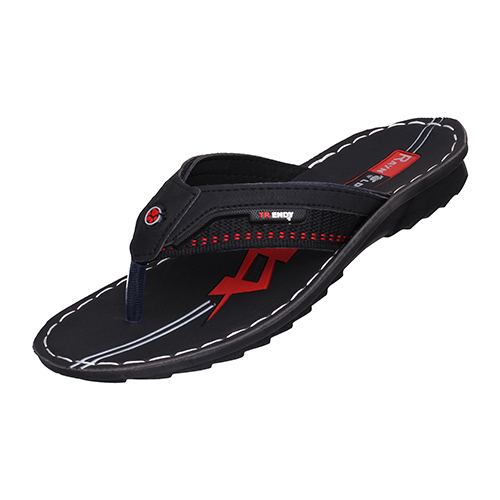 1923BLK Gents PU Slippers