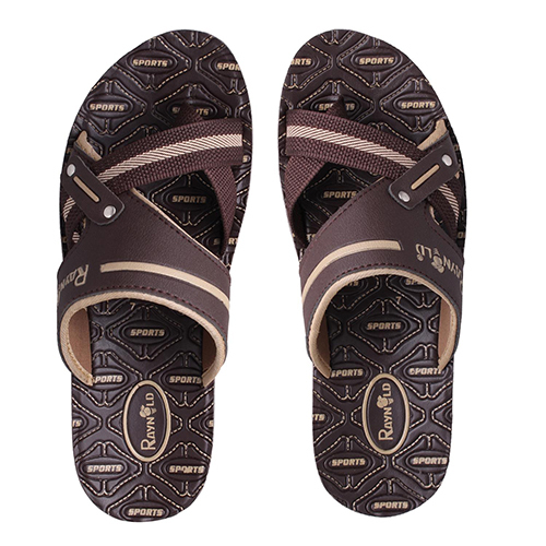BR133BROWN Gents PU Slippers