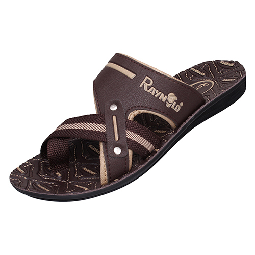 BR133BROWN Gents PU Slippers