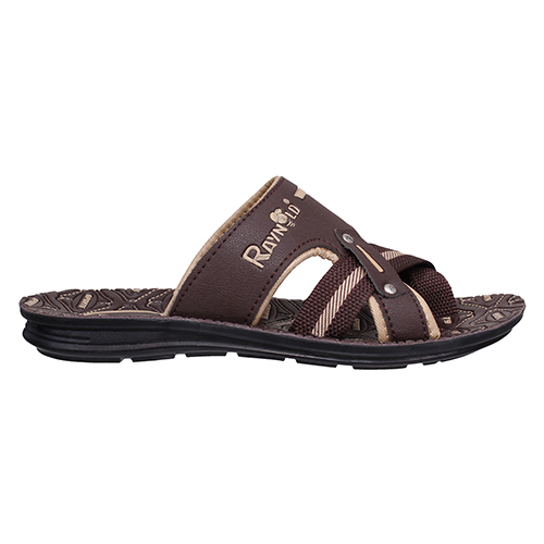 BR133BROWN Gents PU Slippers