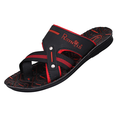 BR133REDBLACK Gents PU Slippers