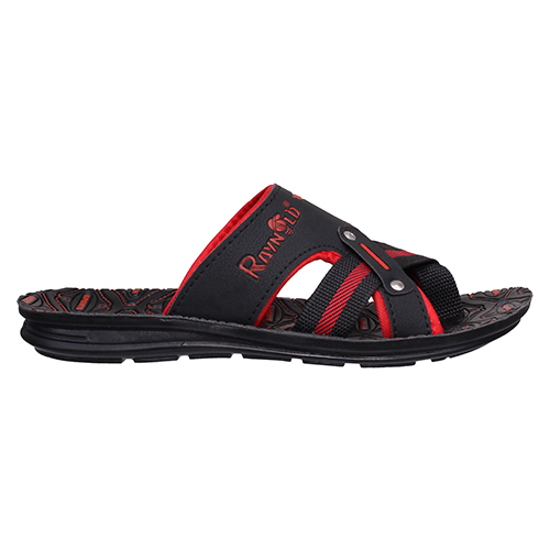 BR133REDBLACK Gents PU Slippers