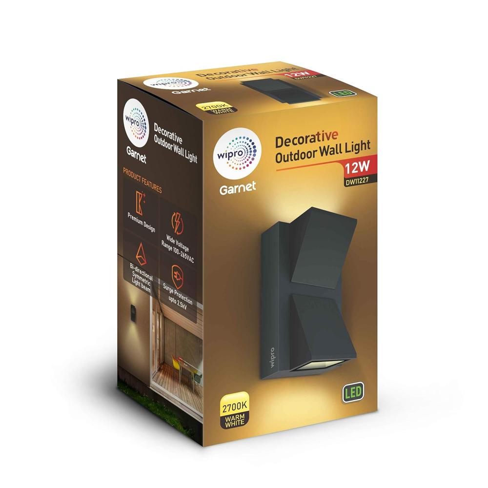 Wipro Garnet LED Outdoor Wall Light (White)