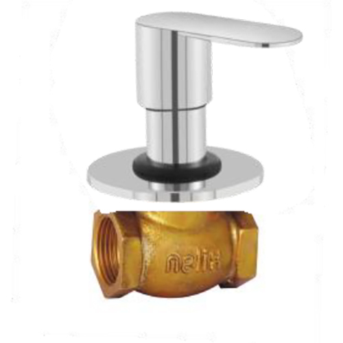 NL 2115 25MM FLUSH COCK 1 HALF TURN WITH UPPER PART