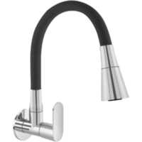 Bq 2132 Sink Cock With Flexible Pipe - Dual Flow - Material: Stainless Steel