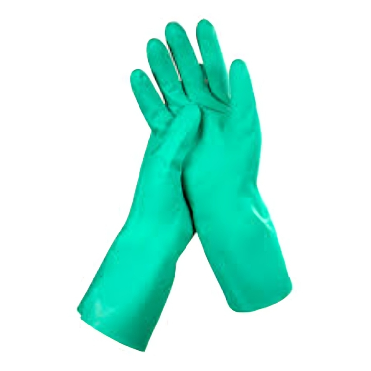 Safety Hand Gloves - Latex/rubber Material, Green Color | Waterproof, Reusable, Flexible Design, Unisex Sizes