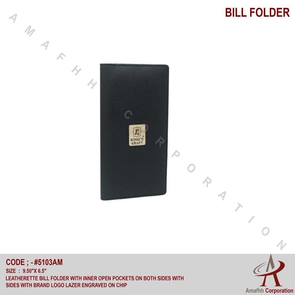 LEATHERETTE BILL FOLDER