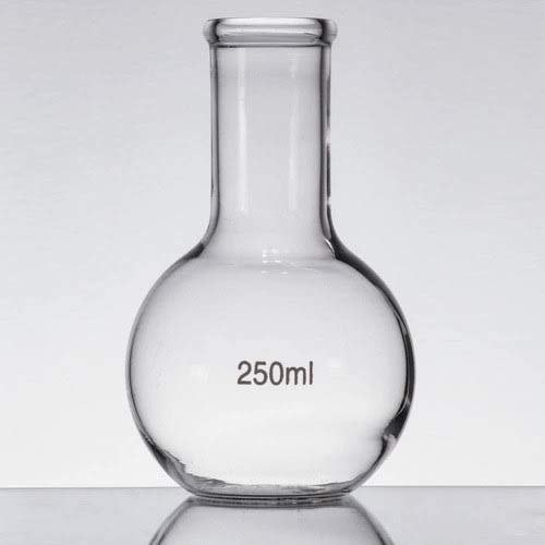 Flat Bottom Borosilicate Glass Flask 10 Ltr.,3000ML