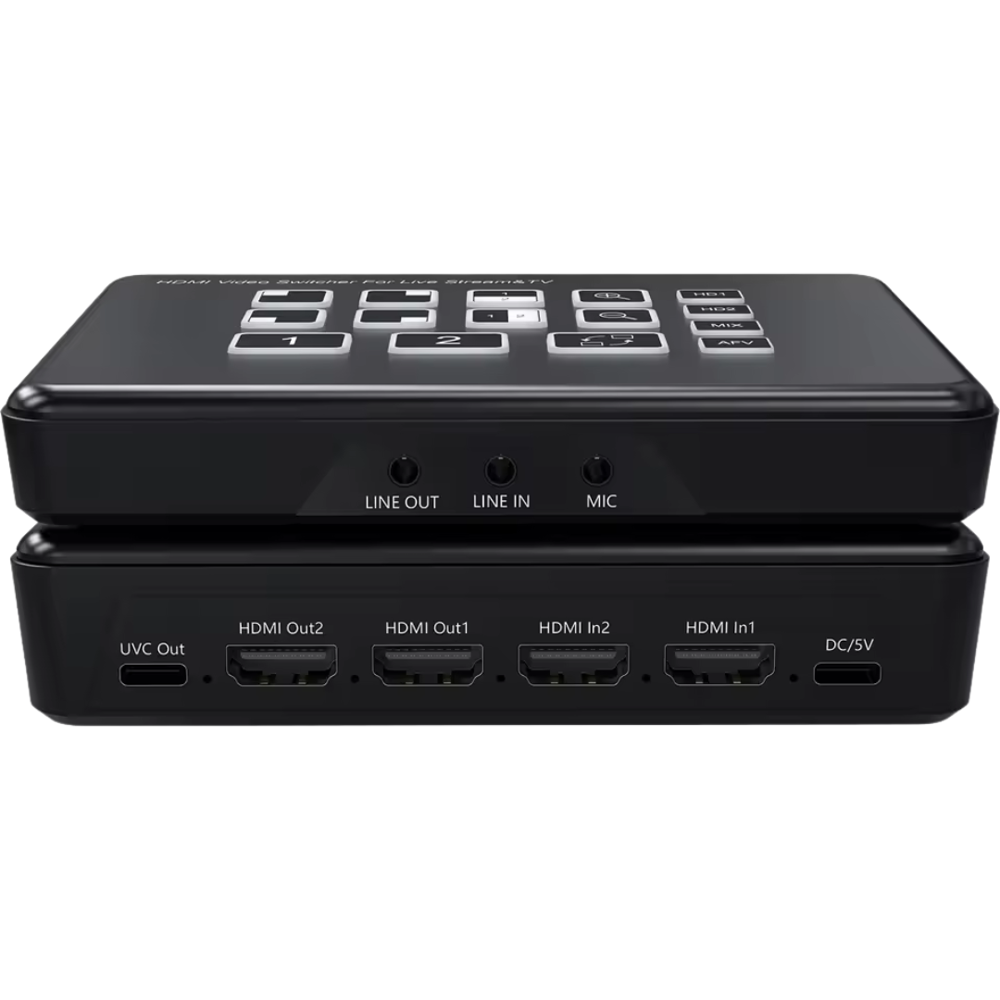 VIDEOCAST 2 Channel V2 Video Switcher with USB and HDMI Loop out