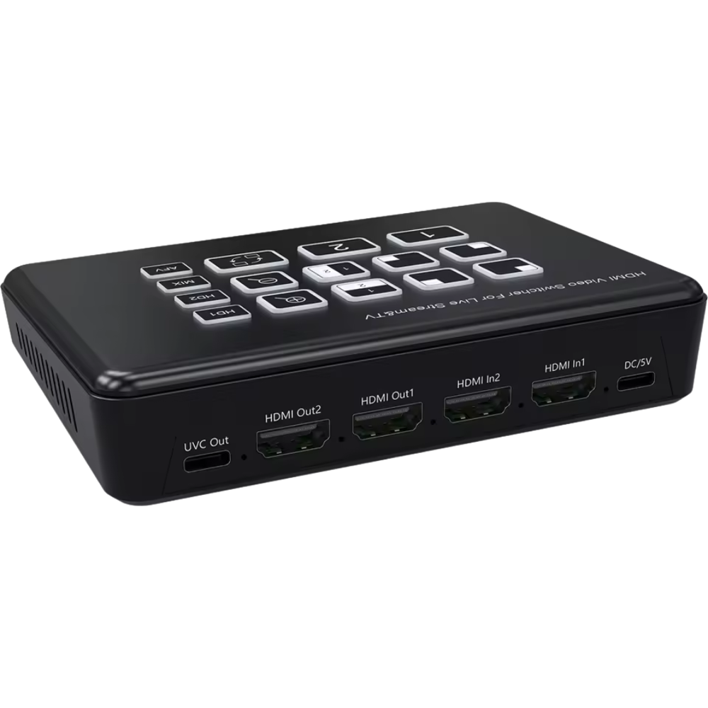 VIDEOCAST 2 Channel V2 Video Switcher with USB and HDMI Loop out
