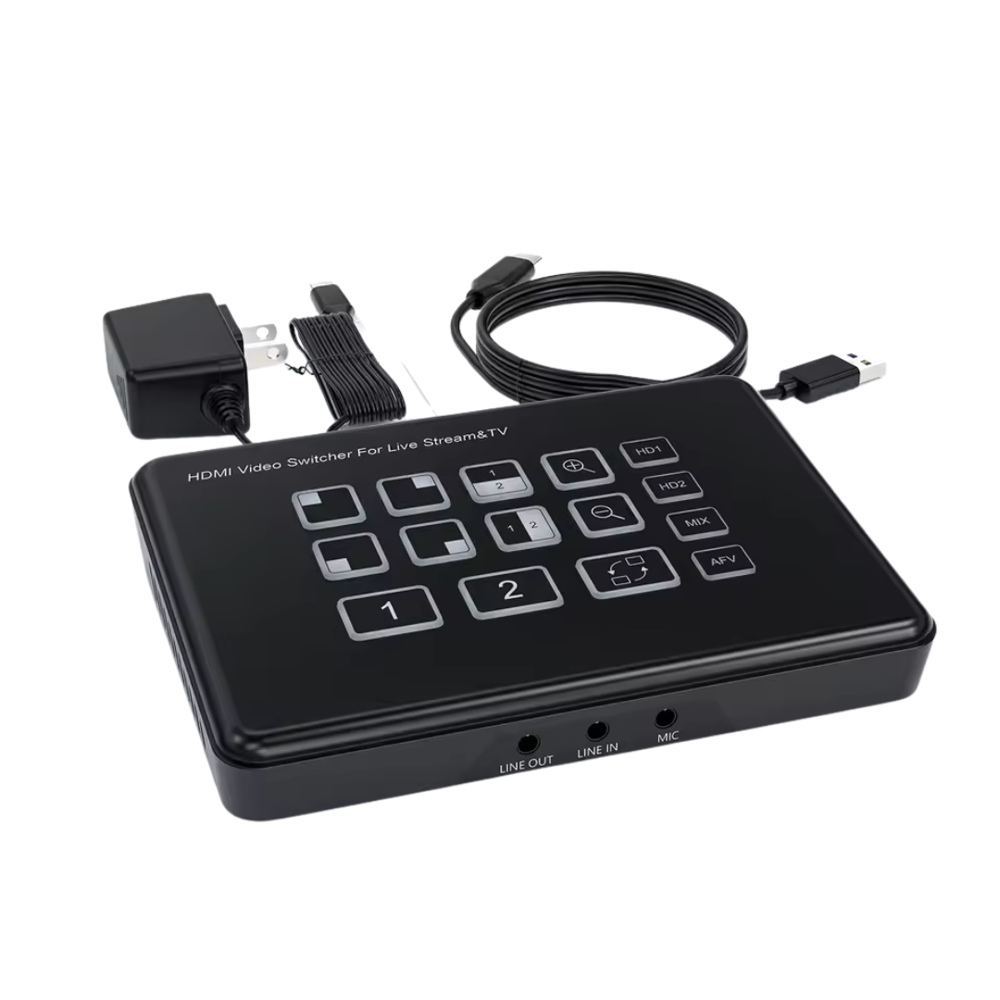 VIDEOCAST 2 Channel V2 Video Switcher with USB and HDMI Loop out