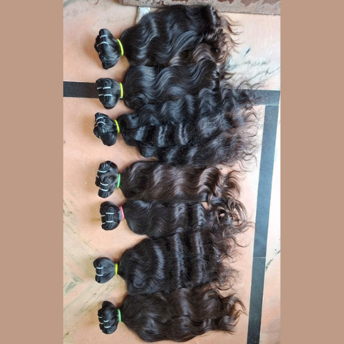 Human Hair Bundles Weaves Sew In Weft Extensions Indian Hair Temple Single Donor