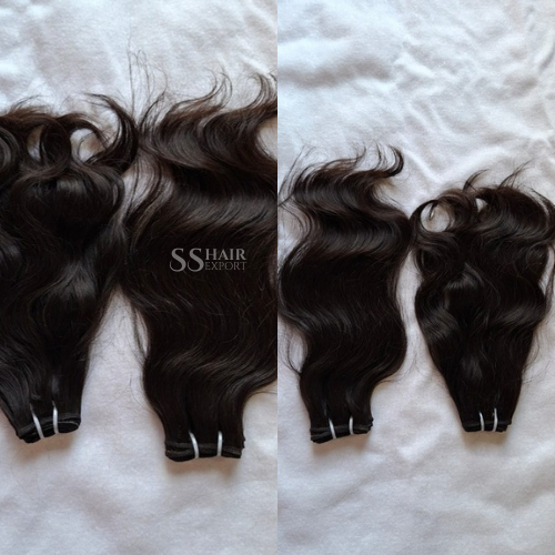 Hair Bundles Human Hair Weaves Sewn In Weft Extensions Indian Unice
