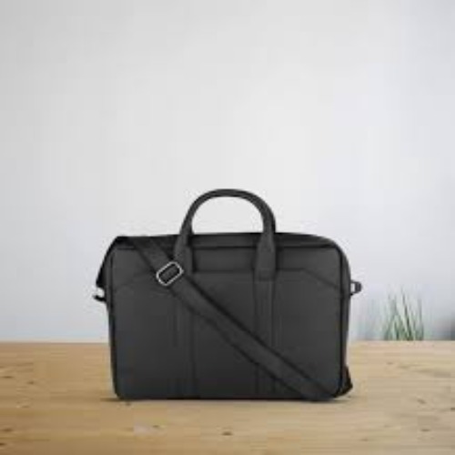 Black Leather Laptop Bag for office and Professionals (SS-352)