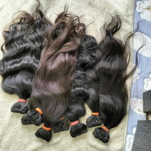 Salon Ready Human Hair weft Bundle Sewn In Extensions Weaves for Thin Hair