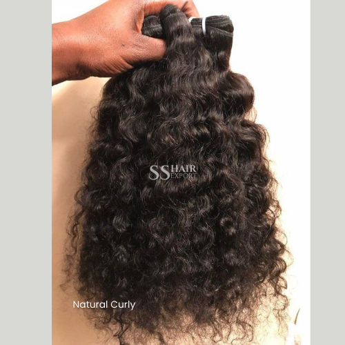 Curly Human Hair Bundles Weaves Sewn In Weft Extensions 26in 100gm