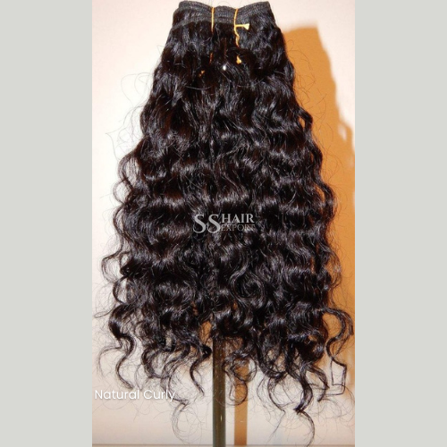 Curly Human Hair Bundles Weaves Sewn In Weft Extensions