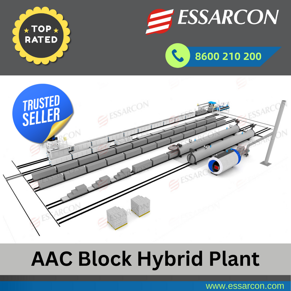 Aac Light Weight Brick Making Machine - Color: Yellow