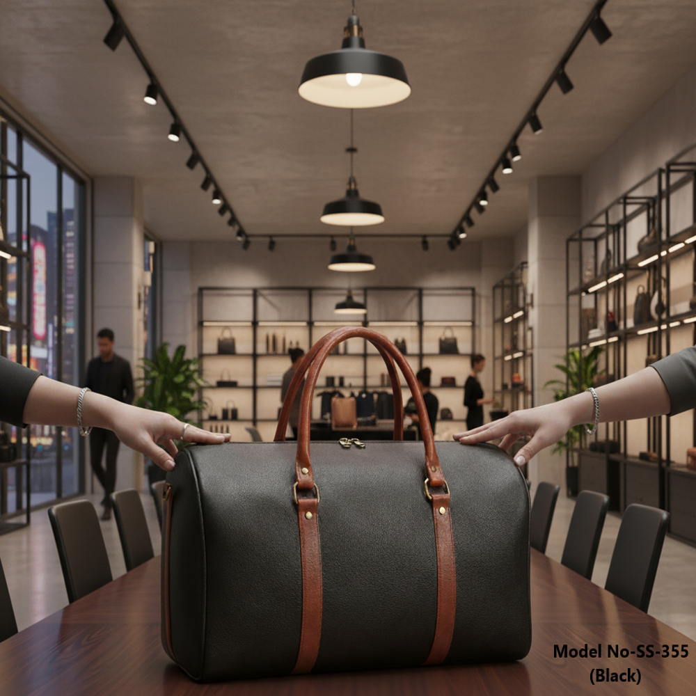 Unisex Faux Duffle Leather Travel Bag (SS-355)