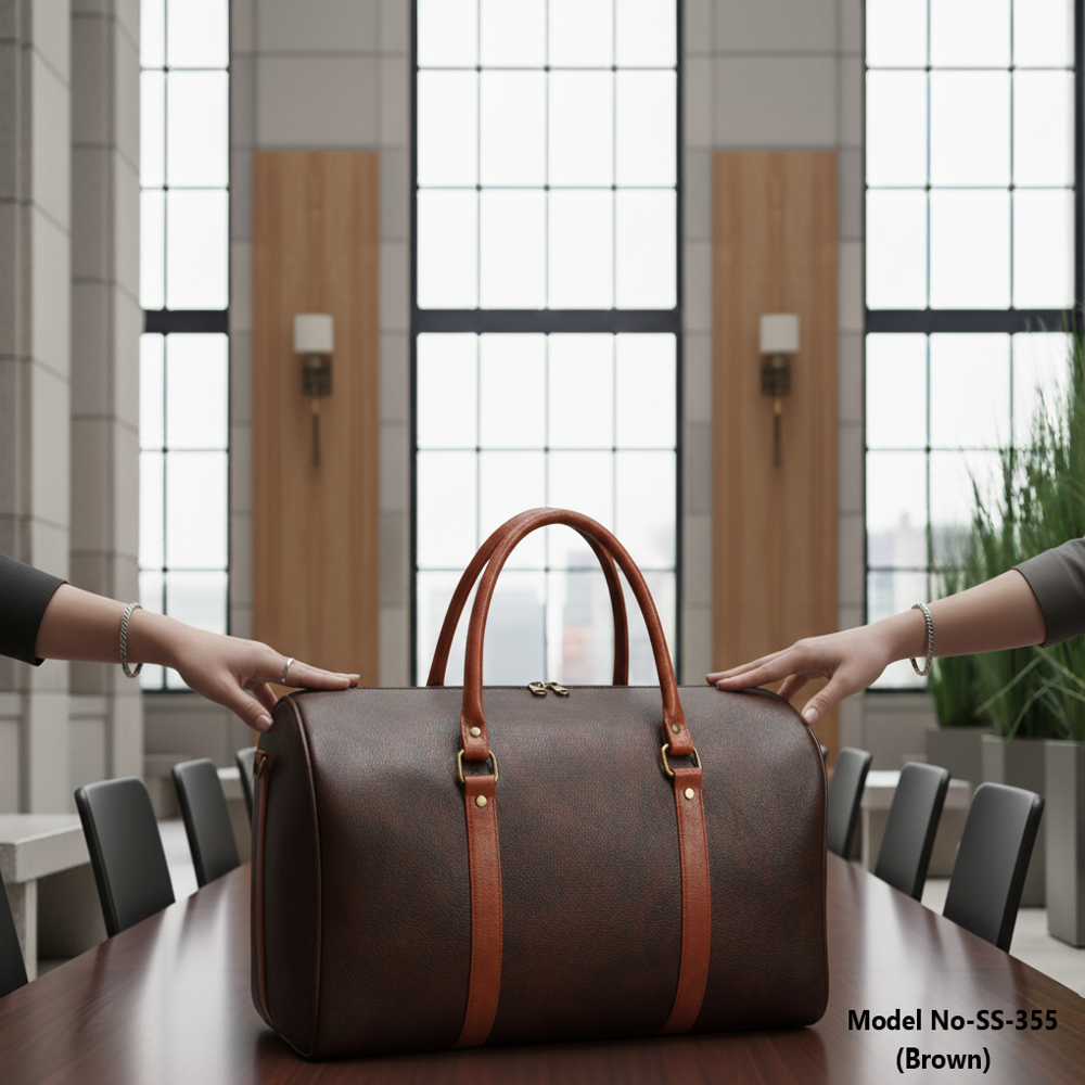 Unisex Faux Duffle Leather Travel Bag (SS-355)