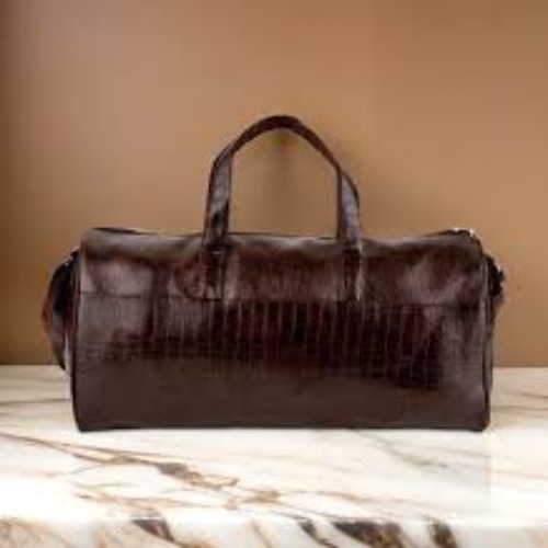 Vegan Leather Duffle Bag with Adjustable Shoulder Strap (SS-356)