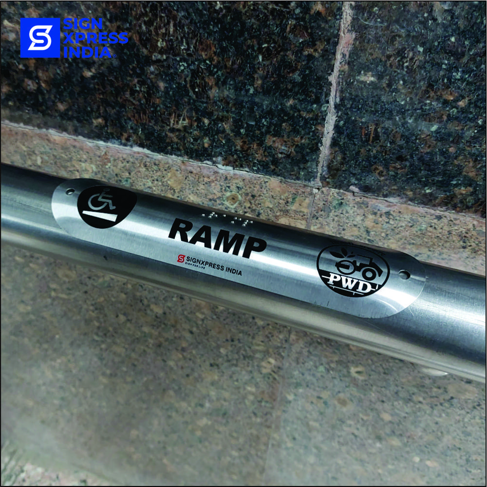 Railing Braille Sign - 107 - Application: Outdoor