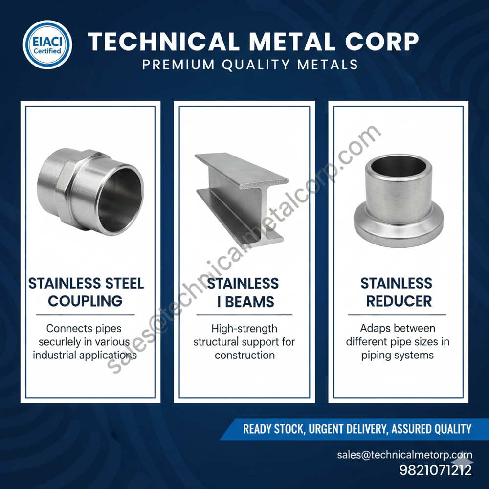 Ss Coupling - Stainless Steel ,  Galvanized Surface With Natural Polished Finish, Gray Color Rings For Construction Applications