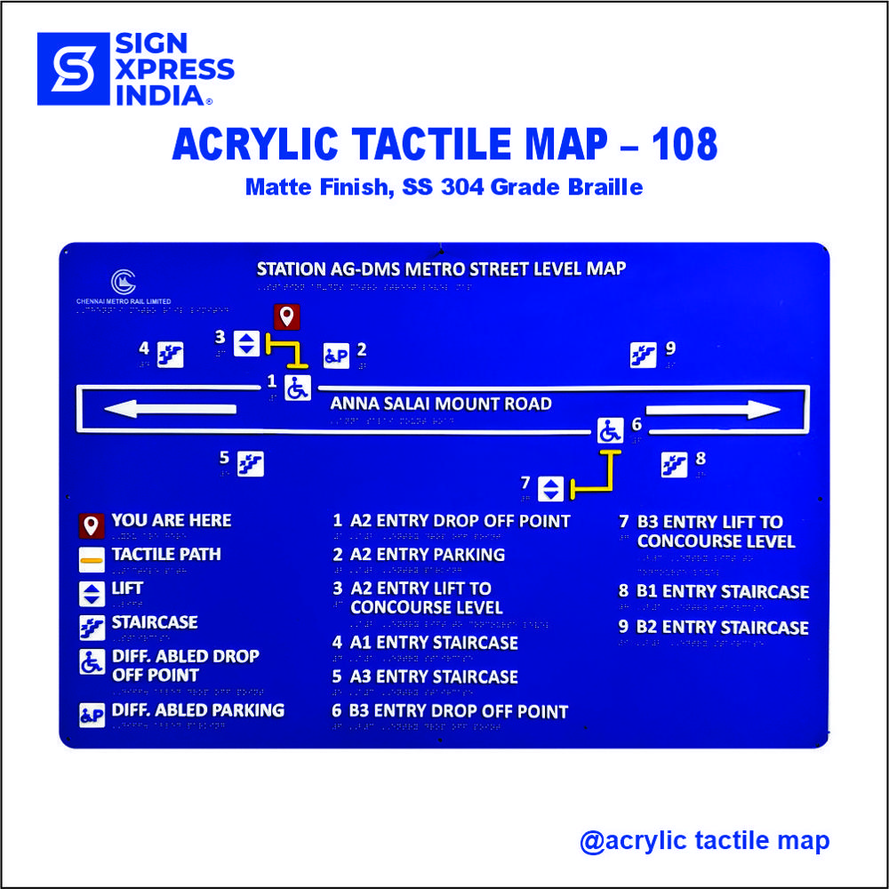 Acrylic Tactile Map - 108 - Application: Advertisement
