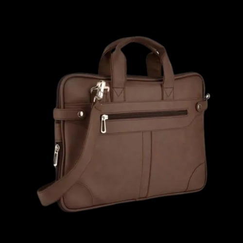 Unisex Textured PU Leather Laptop Bag (SS-357)