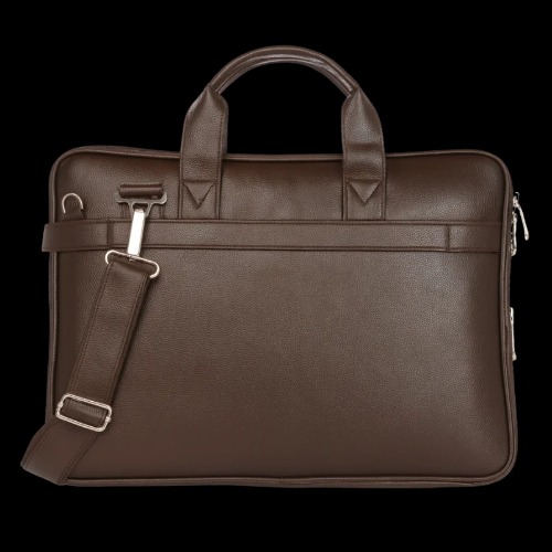 Unisex Textured PU Leather Laptop Bag (SS-357)