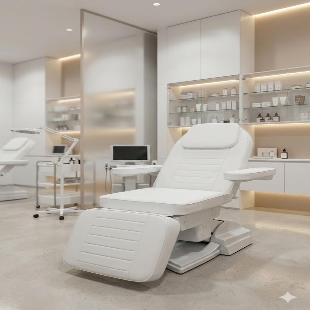 Dermatology chair for skin treatments