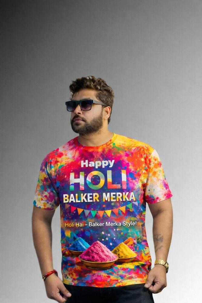 Holi Round Neck full Sublimation T-Shirt