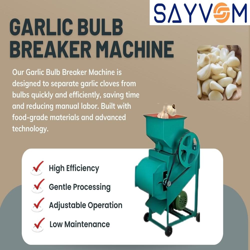 Garlic Bulb Breaker Machine - Capacity: 80-100 Kg