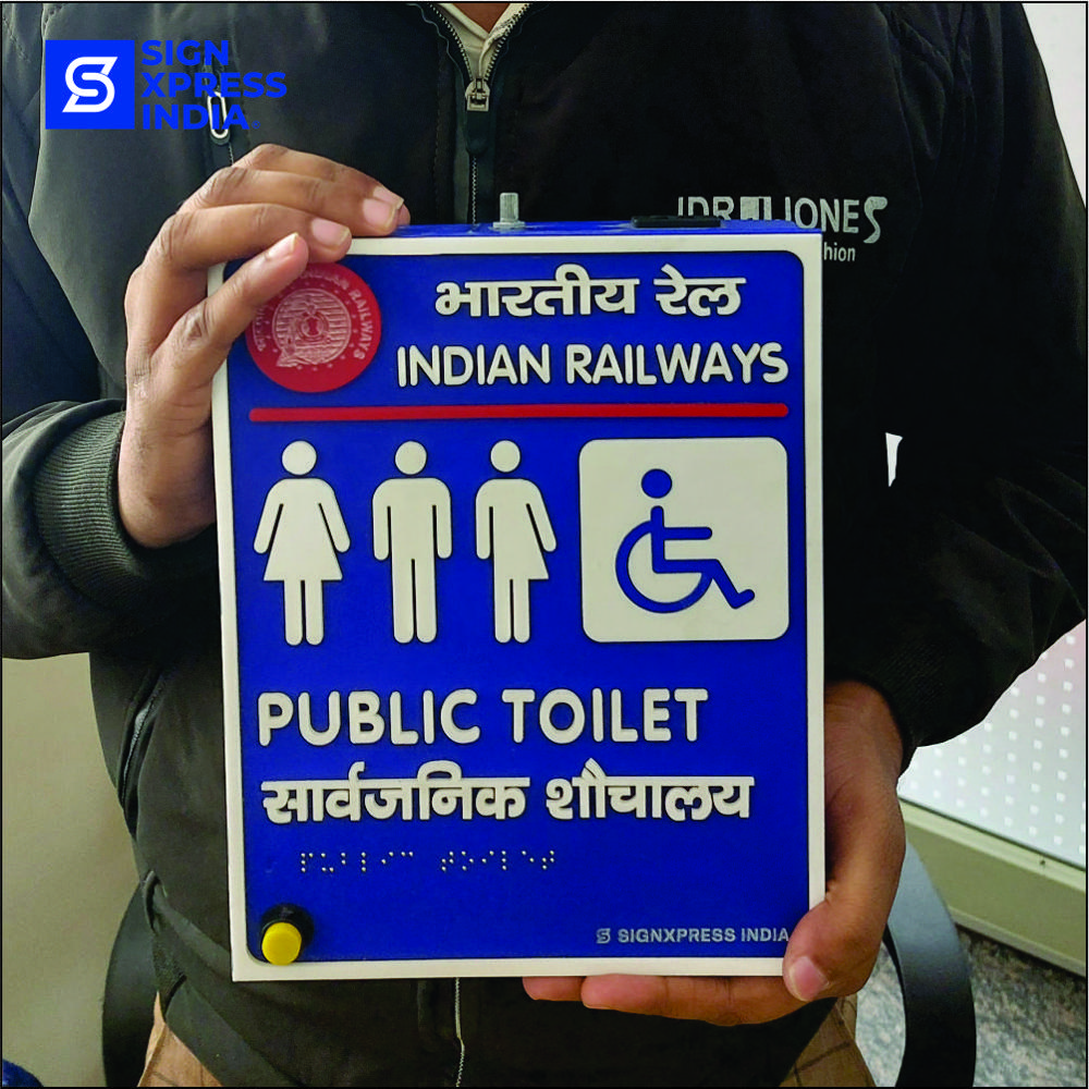 Acrylic Audio Braille Sign - 111 - Color: Customise