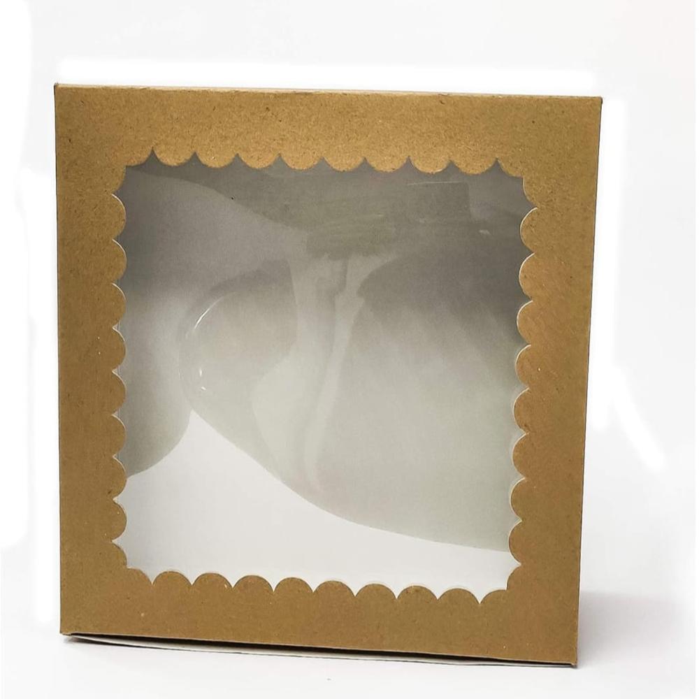 Cake Packaging Box - High-quality Plastic, Square Shape, Elegant Brown Color | Matte Lamination Finish For Moisture Protection, Ideal For Food Industry