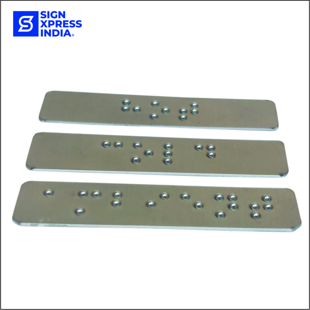 Stainless Steel Braille Labels 112 - Color: Silver