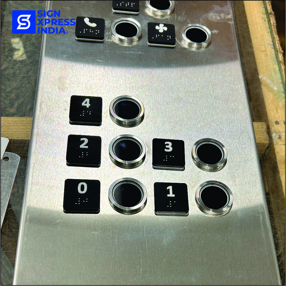 Acrylic Braille Labels 113 - Color: Customize