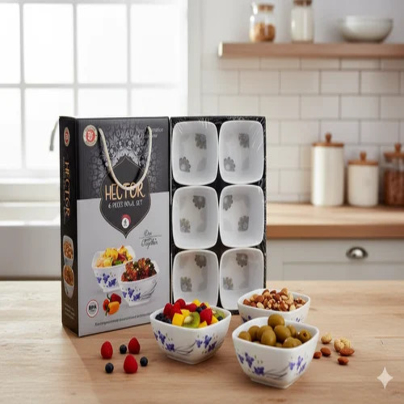 6 Pcs Melamine Bowl Set for Giffting