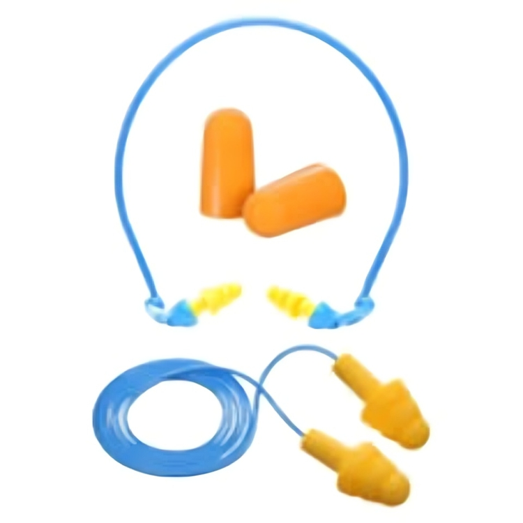 Safety Ear Plugs - Polyurethane Foam Material, Yellow Color | Reusable, Waterproof, Easy To Use, High Noise Reduction Rating