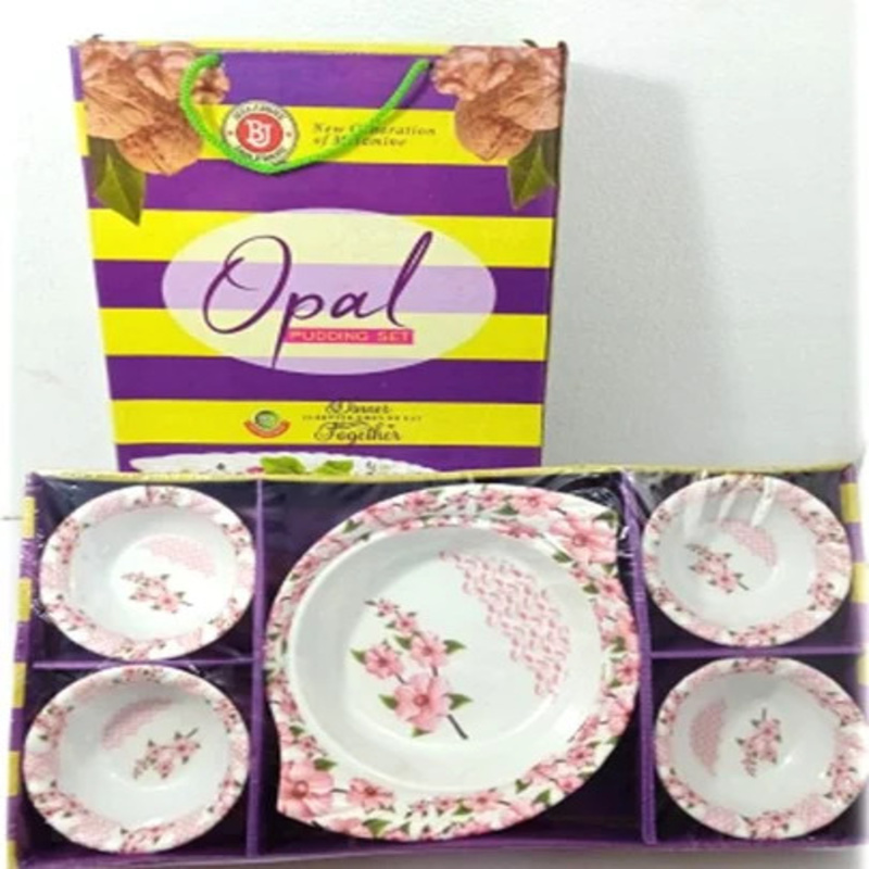 Melamine Pudding Set for Gifting Purpose (4 Melamine Bowls and 1 Melamine Donga Bowl) Opal PS 4+1
