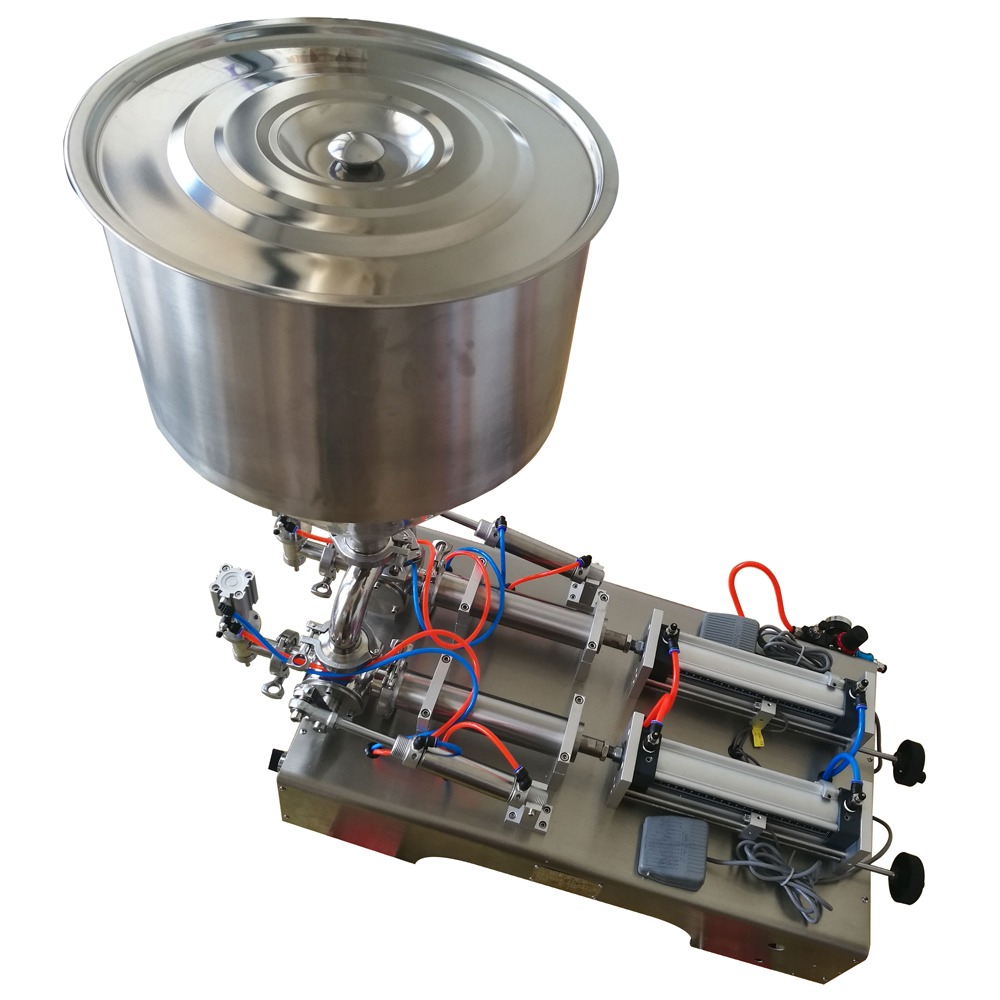Double head 100-1000ml semi automatic paste filling machine